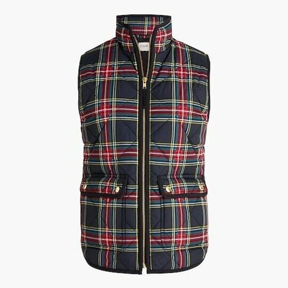 Comfy Woman's J. Crew Puffer Vest | SZ S | Plaid - Picture 4 of 12